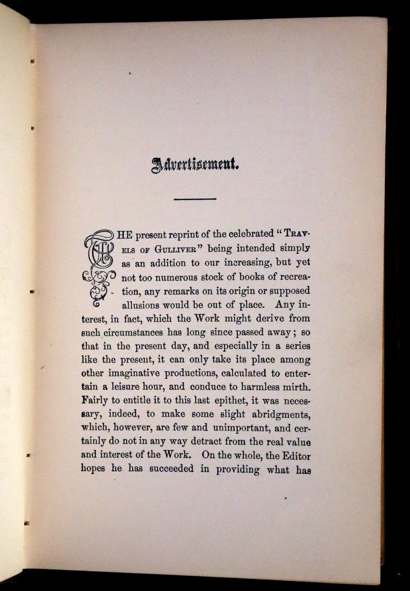 1890 Rare Edition - Gulliver's Travels into Several Remote Nations of the World