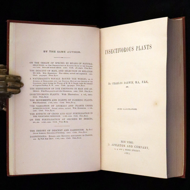 1883 Rare Book - Insectivorous Plants by Charles Darwin. Illustrated.
