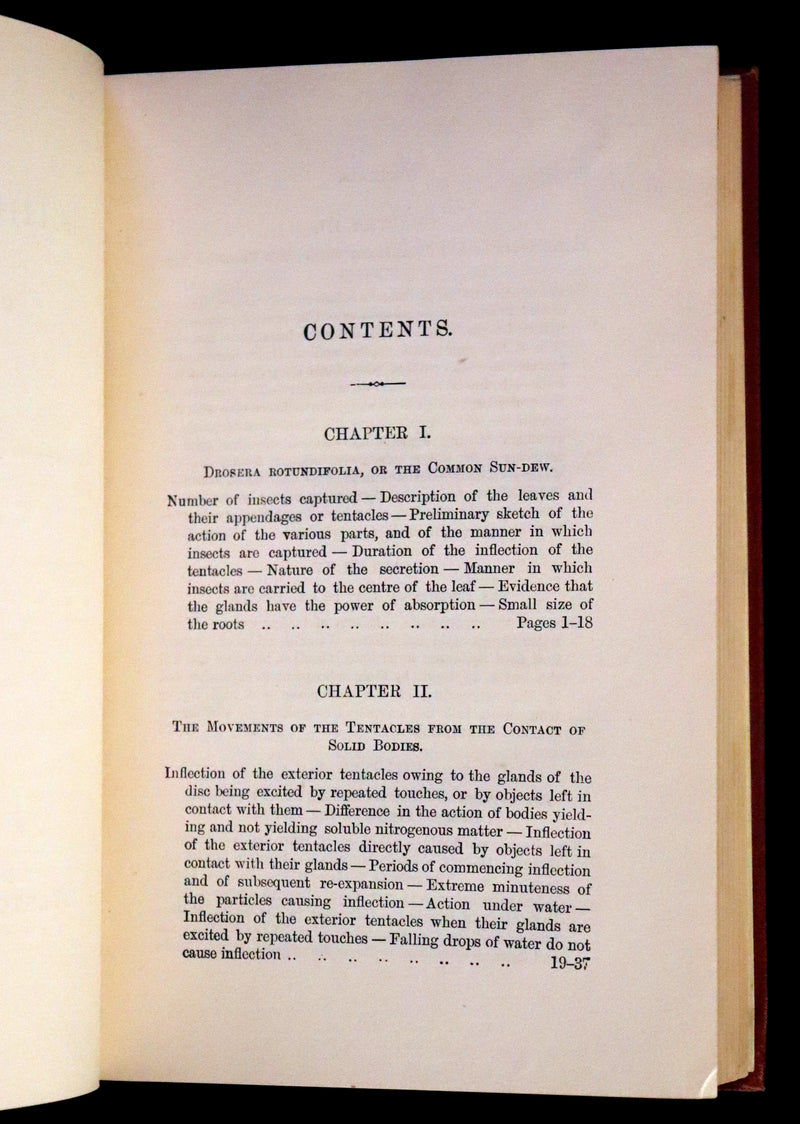 1883 Rare Book - Insectivorous Plants by Charles Darwin. Illustrated.