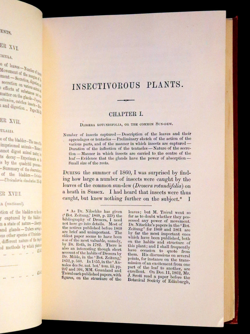 1883 Rare Book - Insectivorous Plants by Charles Darwin. Illustrated.