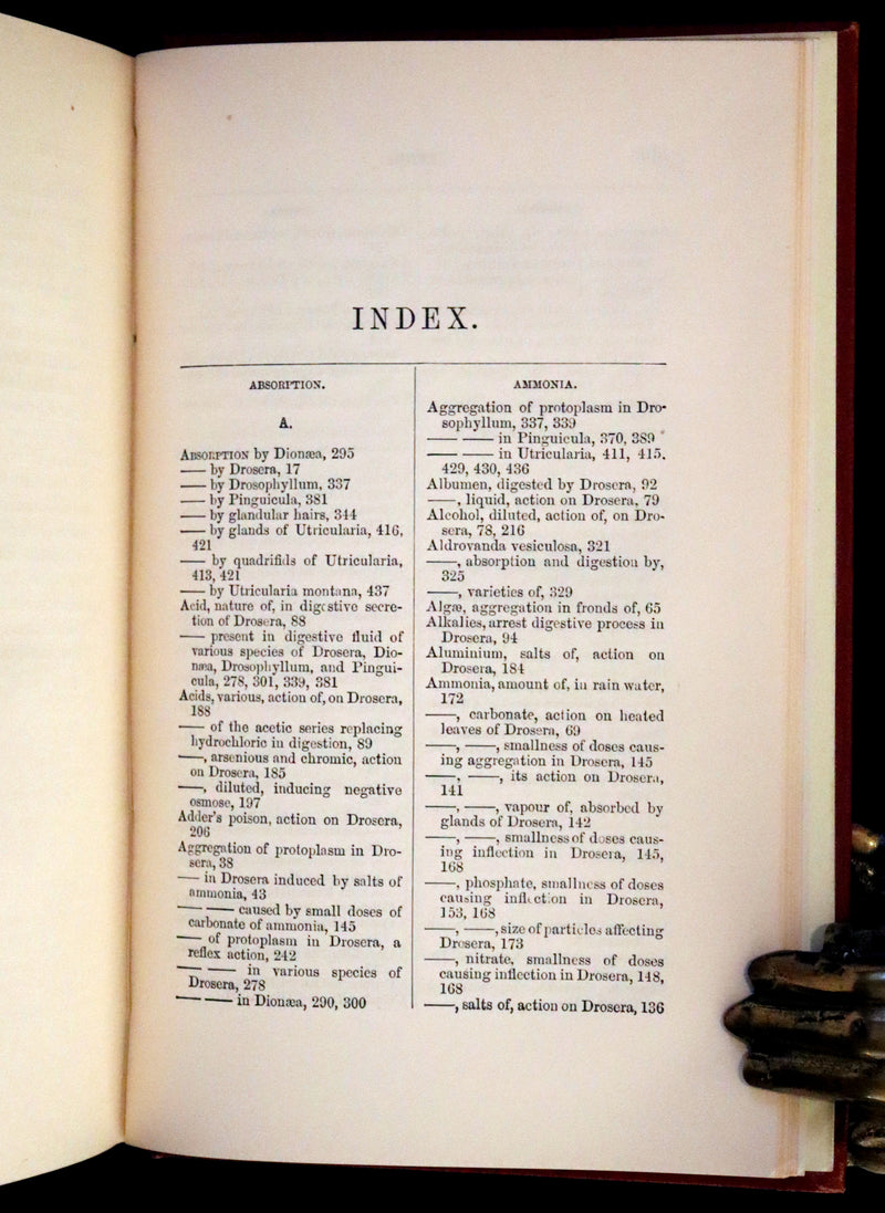 1883 Rare Book - Insectivorous Plants by Charles Darwin. Illustrated.