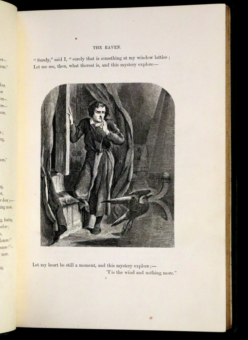 1866 Rare Book - The Poetical Works of Edgar Allan Poe, with Original Memoir