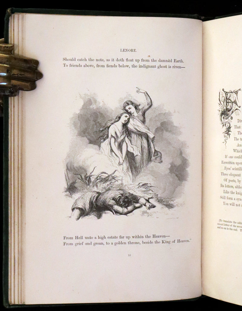 1866 Rare Book - The Poetical Works of Edgar Allan Poe, with Original Memoir