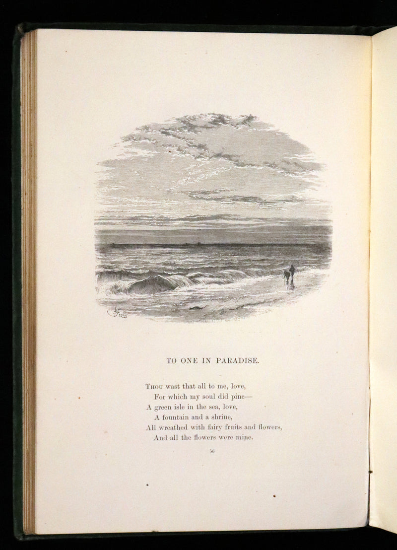 1866 Rare Book - The Poetical Works of Edgar Allan Poe, with Original Memoir