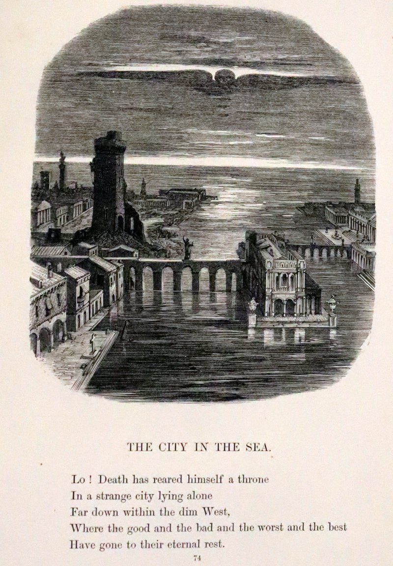 1866 Rare Book - The Poetical Works of Edgar Allan Poe, with Original Memoir