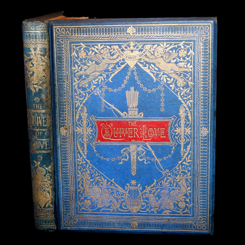1876 Rare Book - The Quiver of Love, Valentines Illustrated by Crane, Greenaway