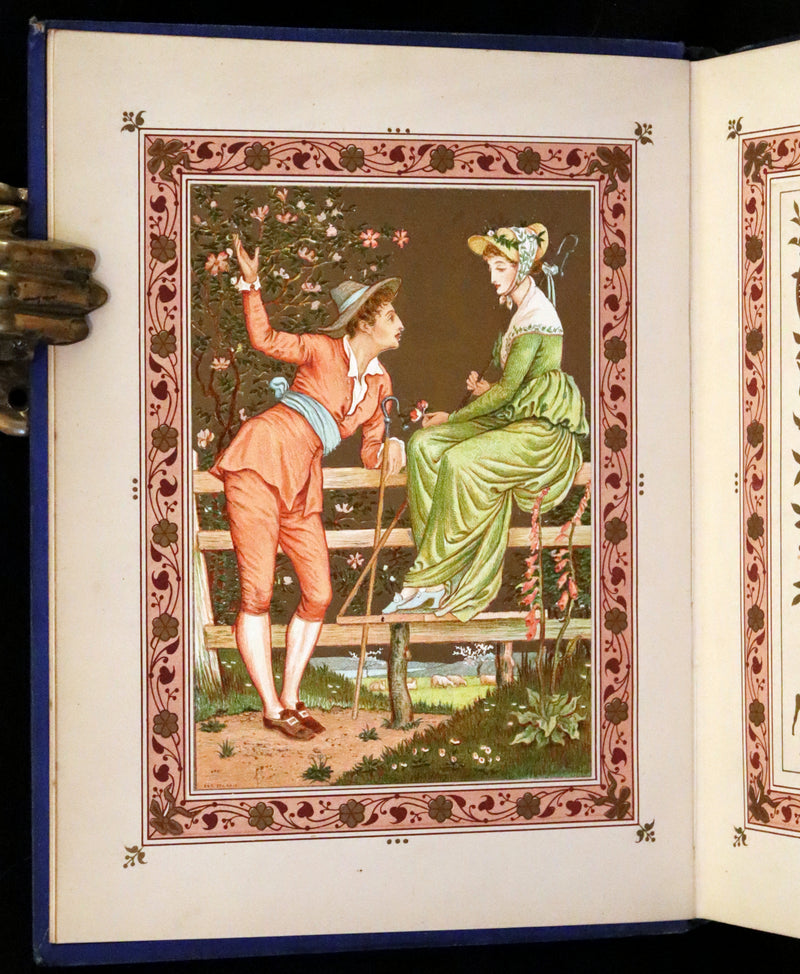 1876 Rare Book - The Quiver of Love, Valentines Illustrated by Crane, Greenaway