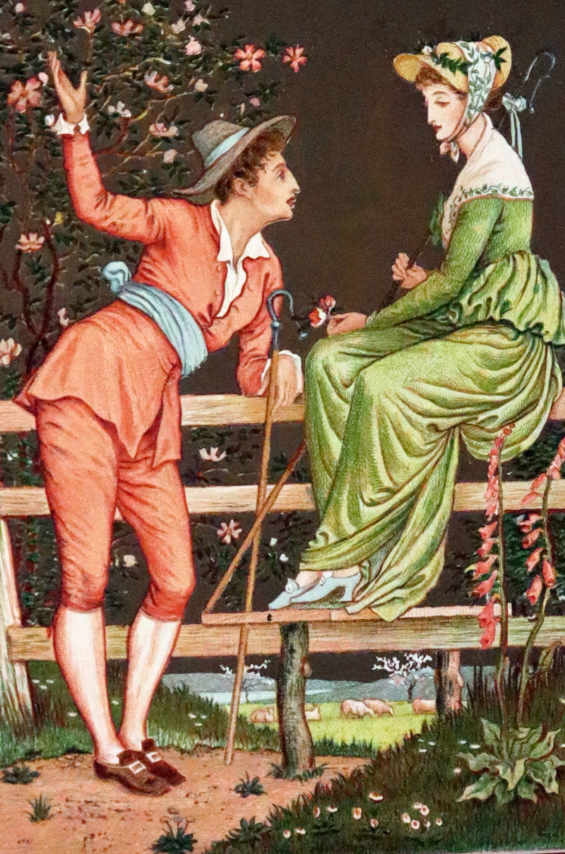 1876 Rare Book - The Quiver of Love, Valentines Illustrated by Crane, Greenaway