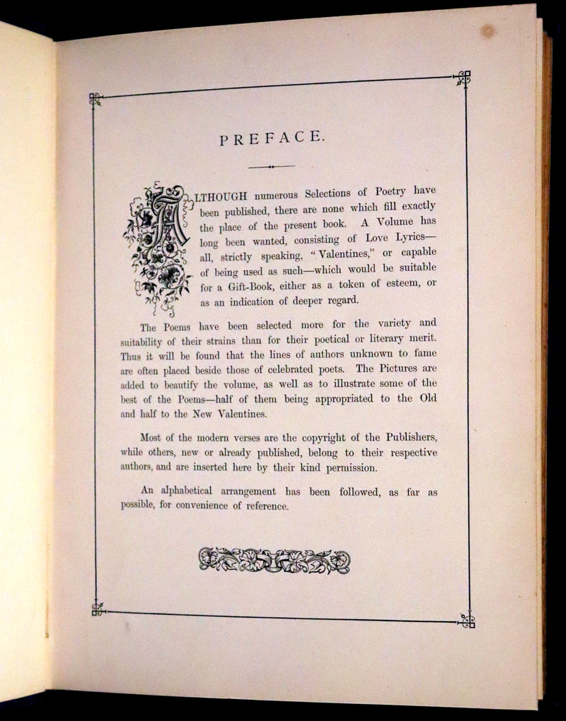 1876 Rare Book - The Quiver of Love, Valentines Illustrated by Crane, Greenaway