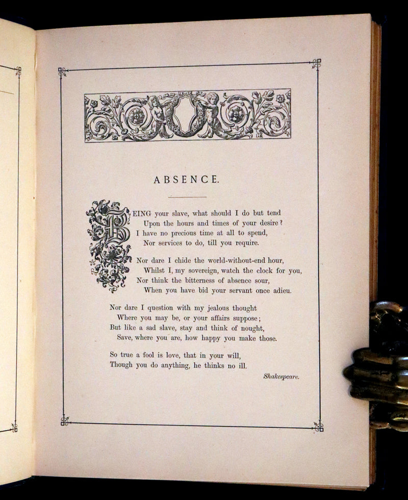 1876 Rare Book - The Quiver of Love, Valentines Illustrated by Crane, Greenaway