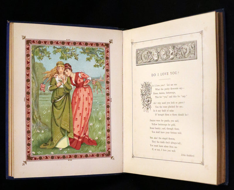1876 Rare Book - The Quiver of Love, Valentines Illustrated by Crane, Greenaway