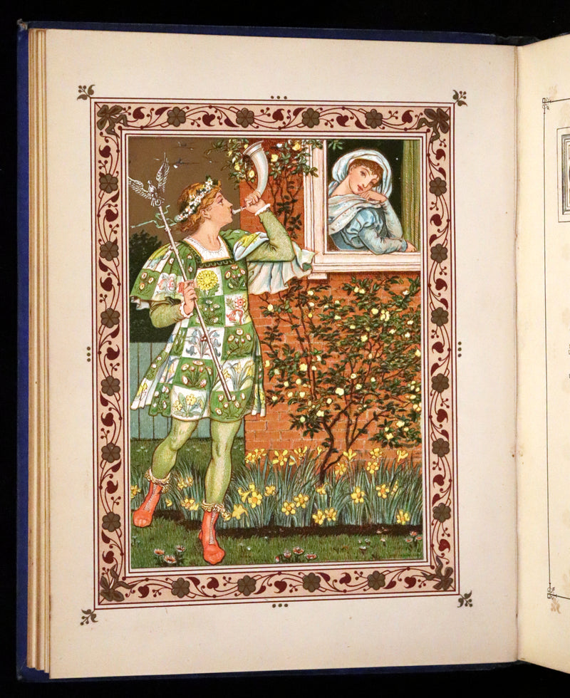 1876 Rare Book - The Quiver of Love, Valentines Illustrated by Crane, Greenaway