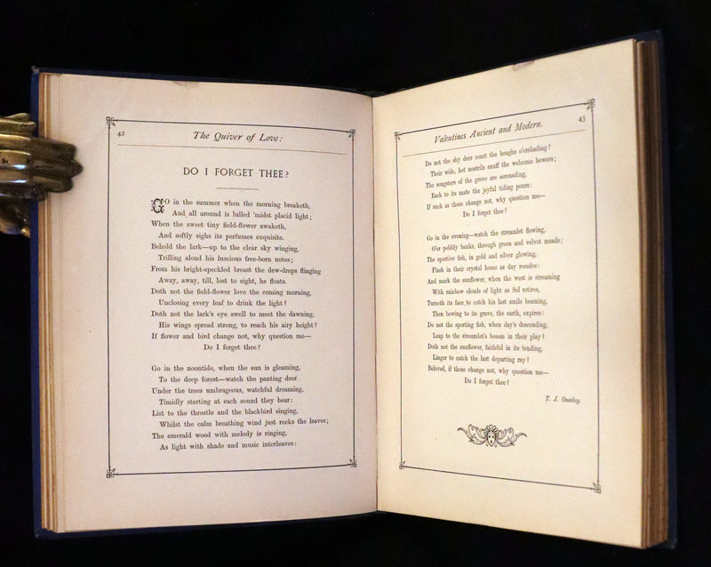 1876 Rare Book - The Quiver of Love, Valentines Illustrated by Crane, Greenaway