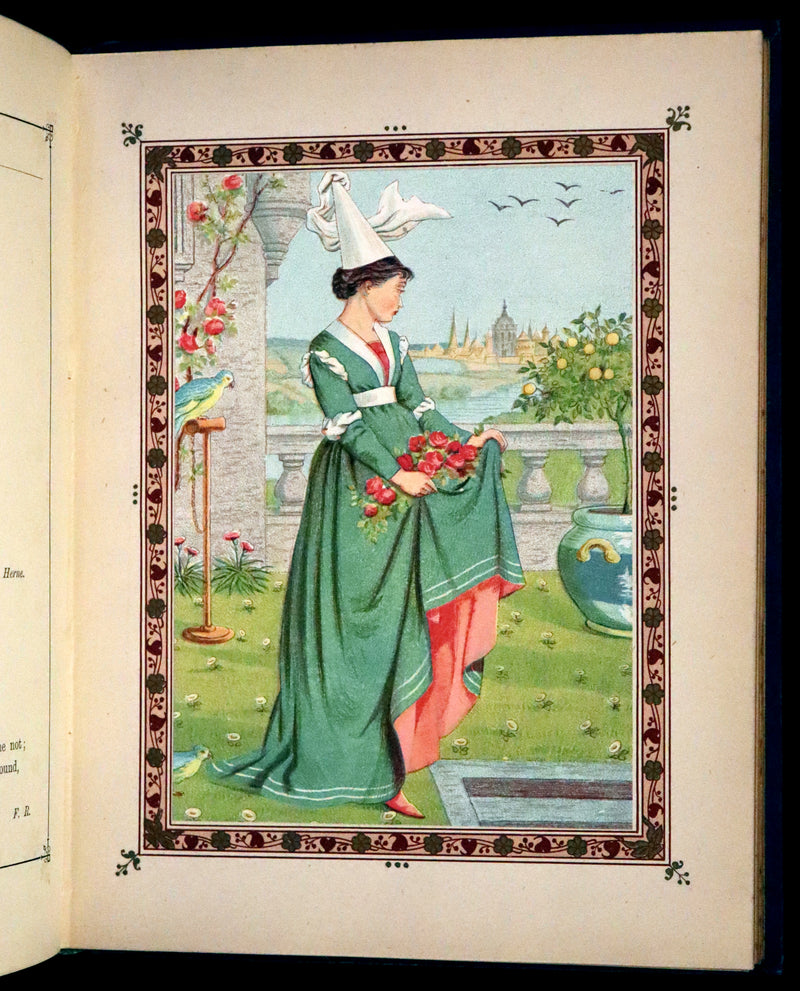 1876 Rare Book - The Quiver of Love, Valentines Illustrated by Crane, Greenaway