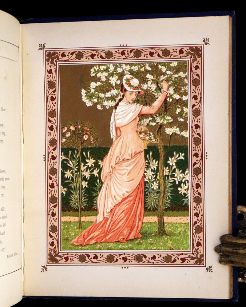 1876 Rare Book - The Quiver of Love, Valentines Illustrated by Crane, Greenaway