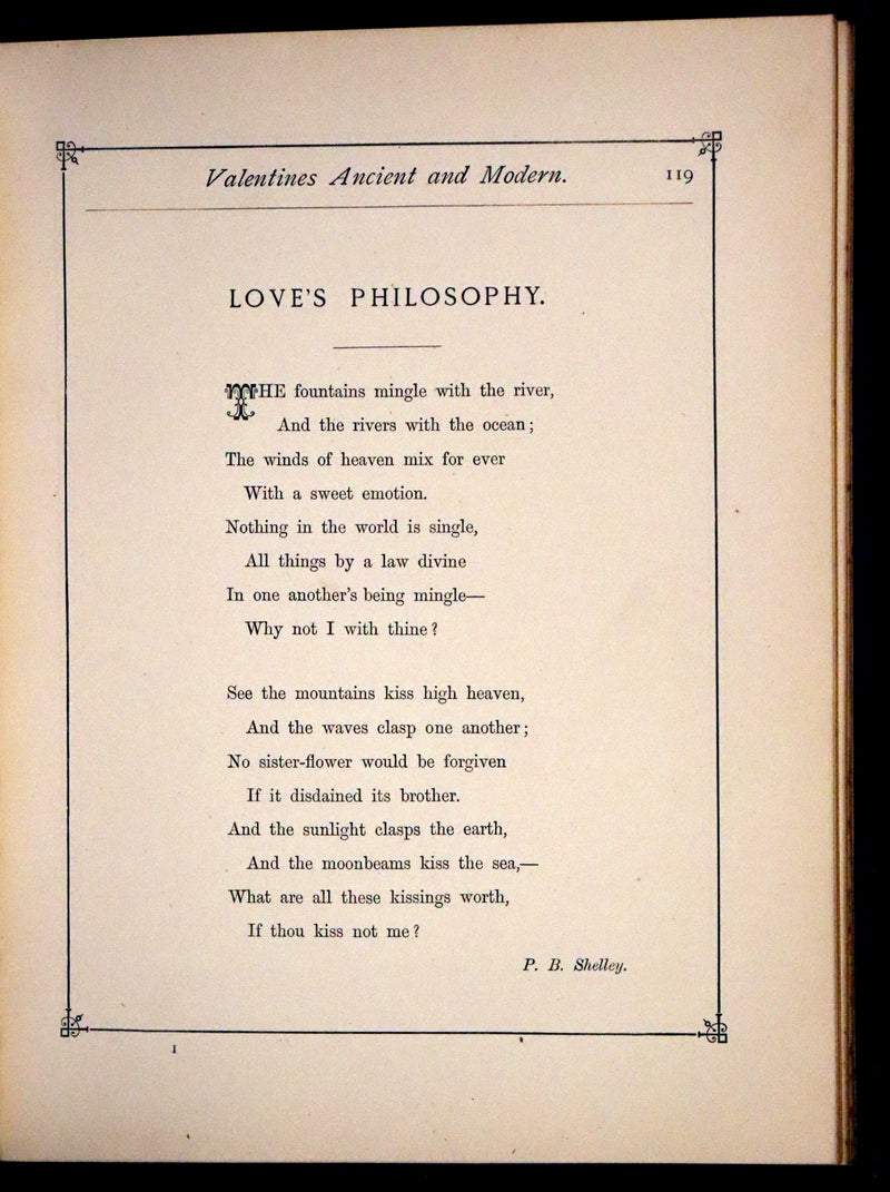 1876 Rare Book - The Quiver of Love, Valentines Illustrated by Crane, Greenaway