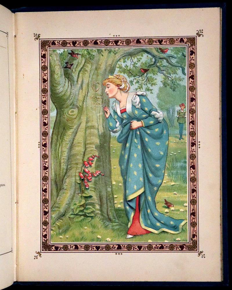 1876 Rare Book - The Quiver of Love, Valentines Illustrated by Crane, Greenaway