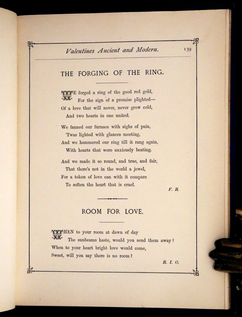 1876 Rare Book - The Quiver of Love, Valentines Illustrated by Crane, Greenaway