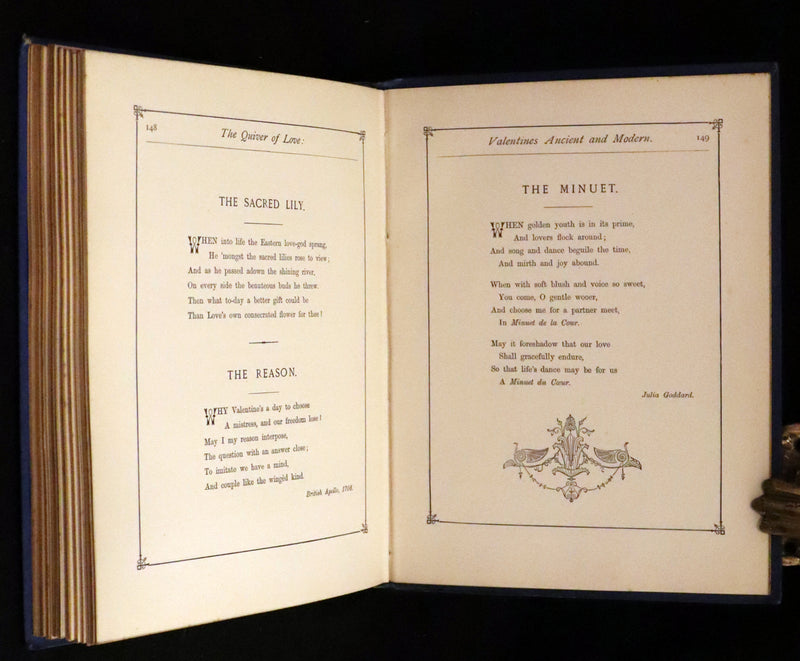 1876 Rare Book - The Quiver of Love, Valentines Illustrated by Crane, Greenaway