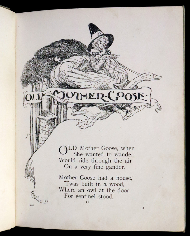 1921 First Edition - Old Mother Goose Nursery Rhyme illustrated by Anne Anderson