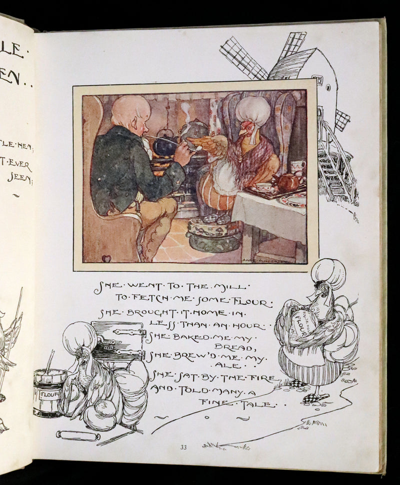 1921 First Edition - Old Mother Goose Nursery Rhyme illustrated by Anne Anderson