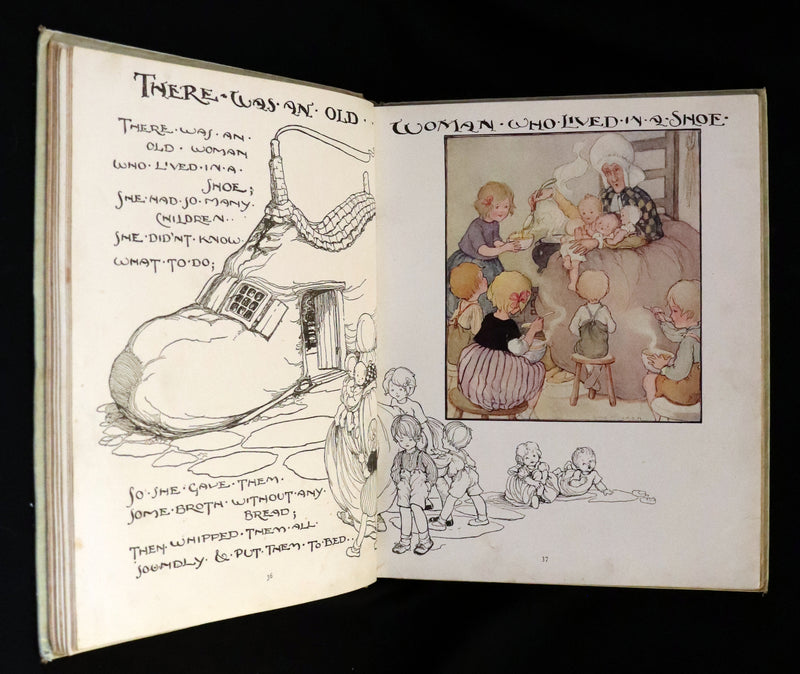1921 First Edition - Old Mother Goose Nursery Rhyme illustrated by Anne Anderson