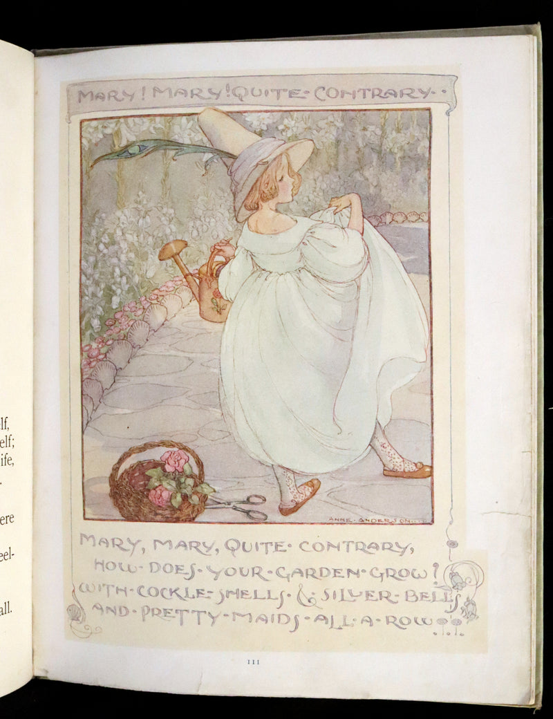 1921 First Edition - Old Mother Goose Nursery Rhyme illustrated by Anne Anderson
