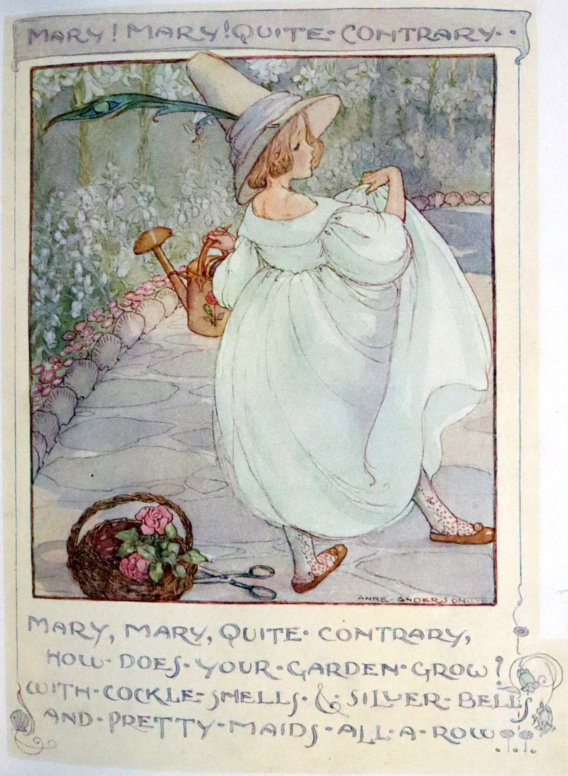 1921 First Edition - Old Mother Goose Nursery Rhyme illustrated by Anne Anderson