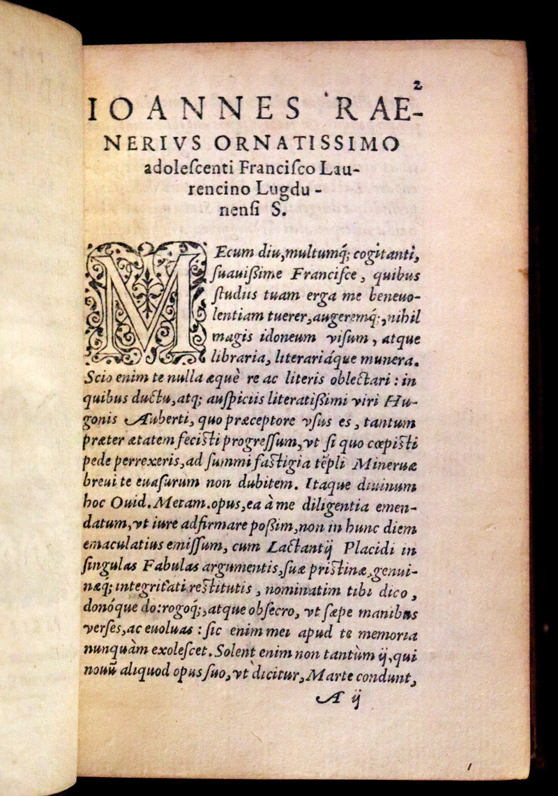 1560 Scarce Edition - Ovid's Metamorphoses, Metamorphoseon Libri XV
