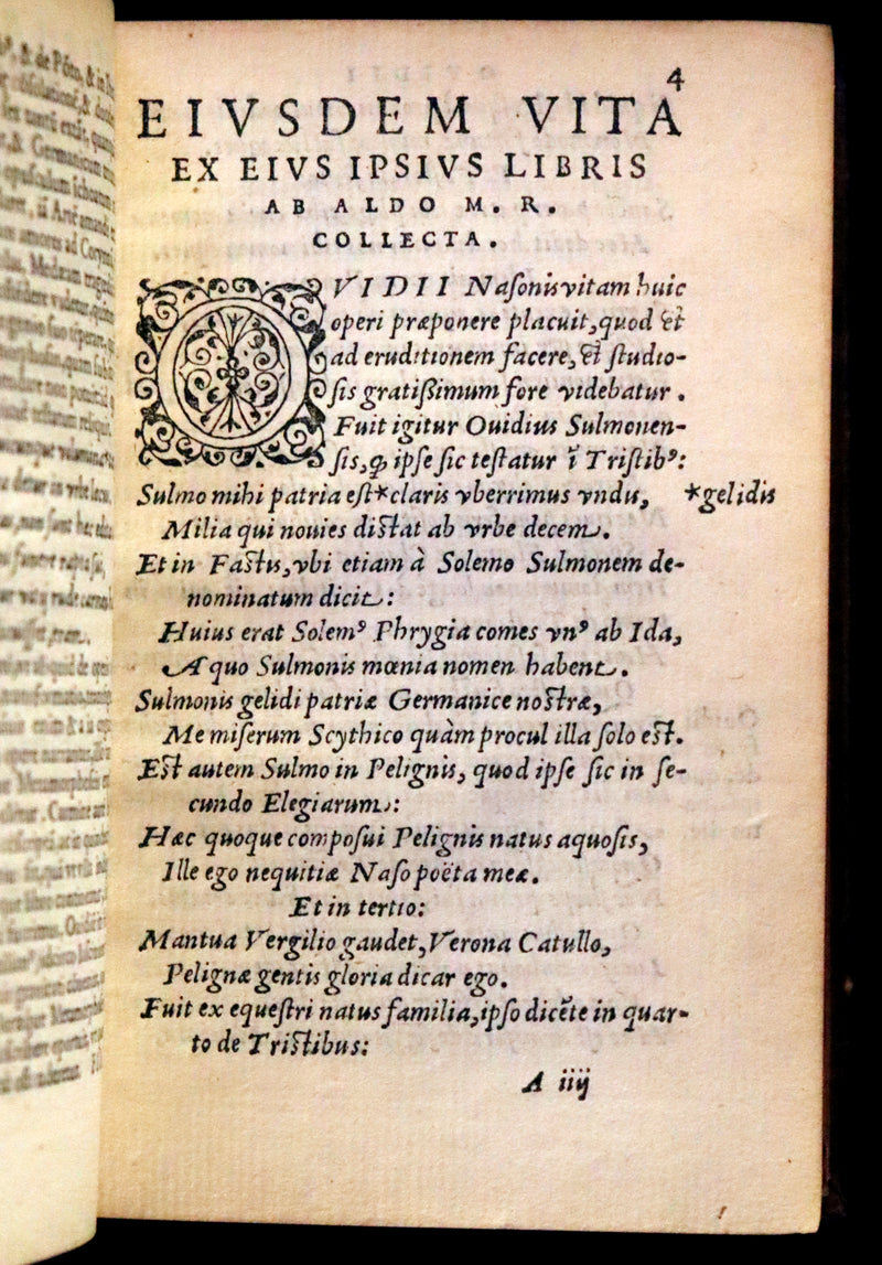 1560 Scarce Edition - Ovid's Metamorphoses, Metamorphoseon Libri XV