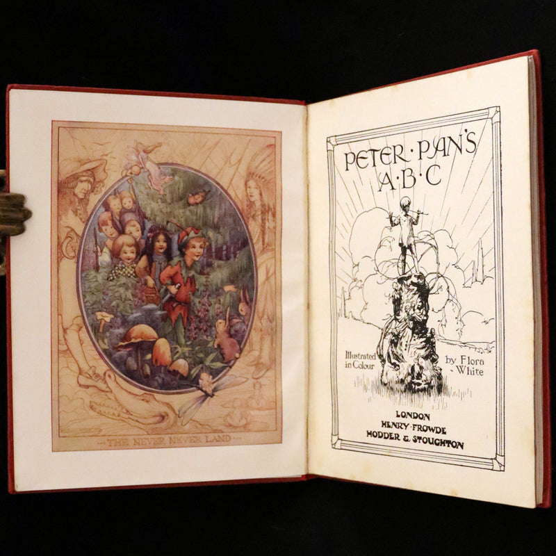 1913 First UK Edition - Peter Pan's ABC Illustrated in Colour by Flora White