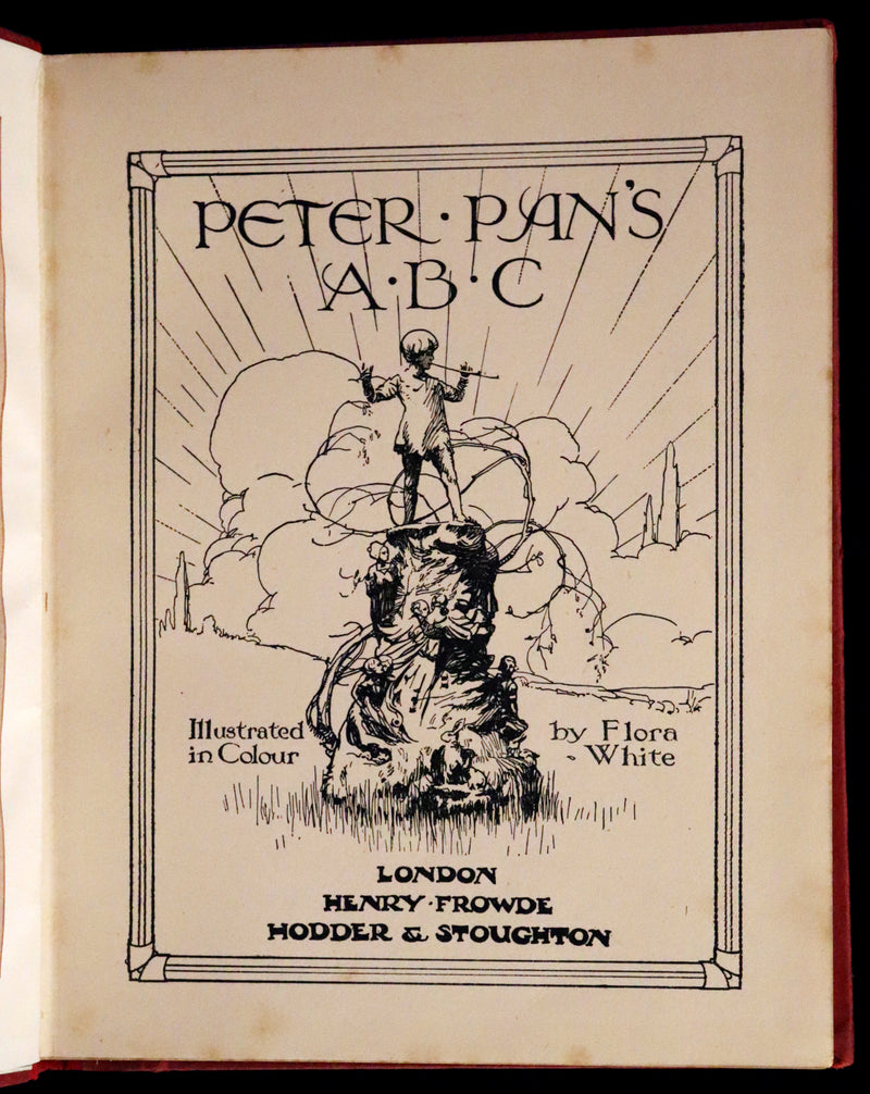 1913 First UK Edition - Peter Pan's ABC Illustrated in Colour by Flora White