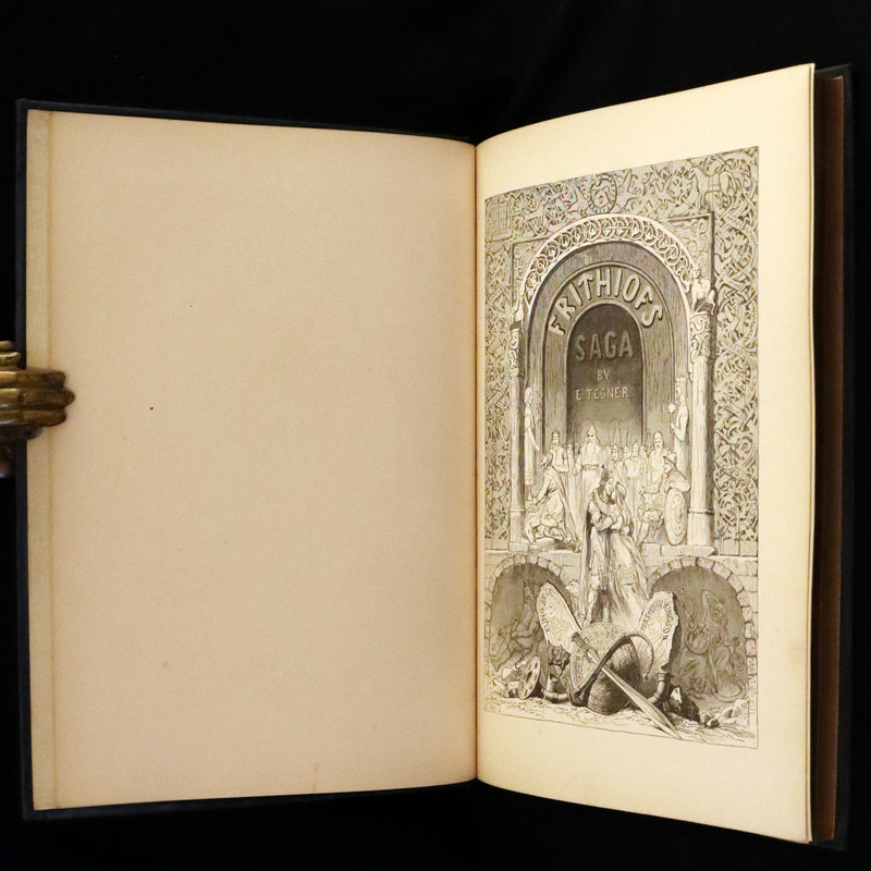 1878 Rare First Edition- Frithiof's Saga, Illustrated Viking Tales of the North