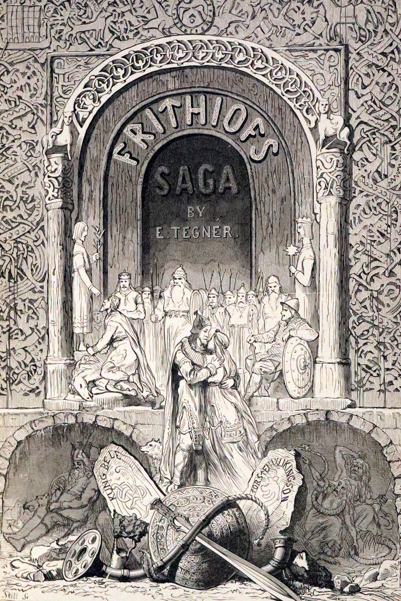 1878 Rare First Edition- Frithiof's Saga, Illustrated Viking Tales of the North
