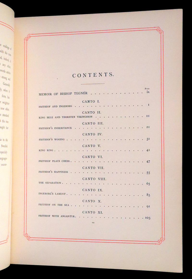 1878 Rare First Edition- Frithiof's Saga, Illustrated Viking Tales of the North