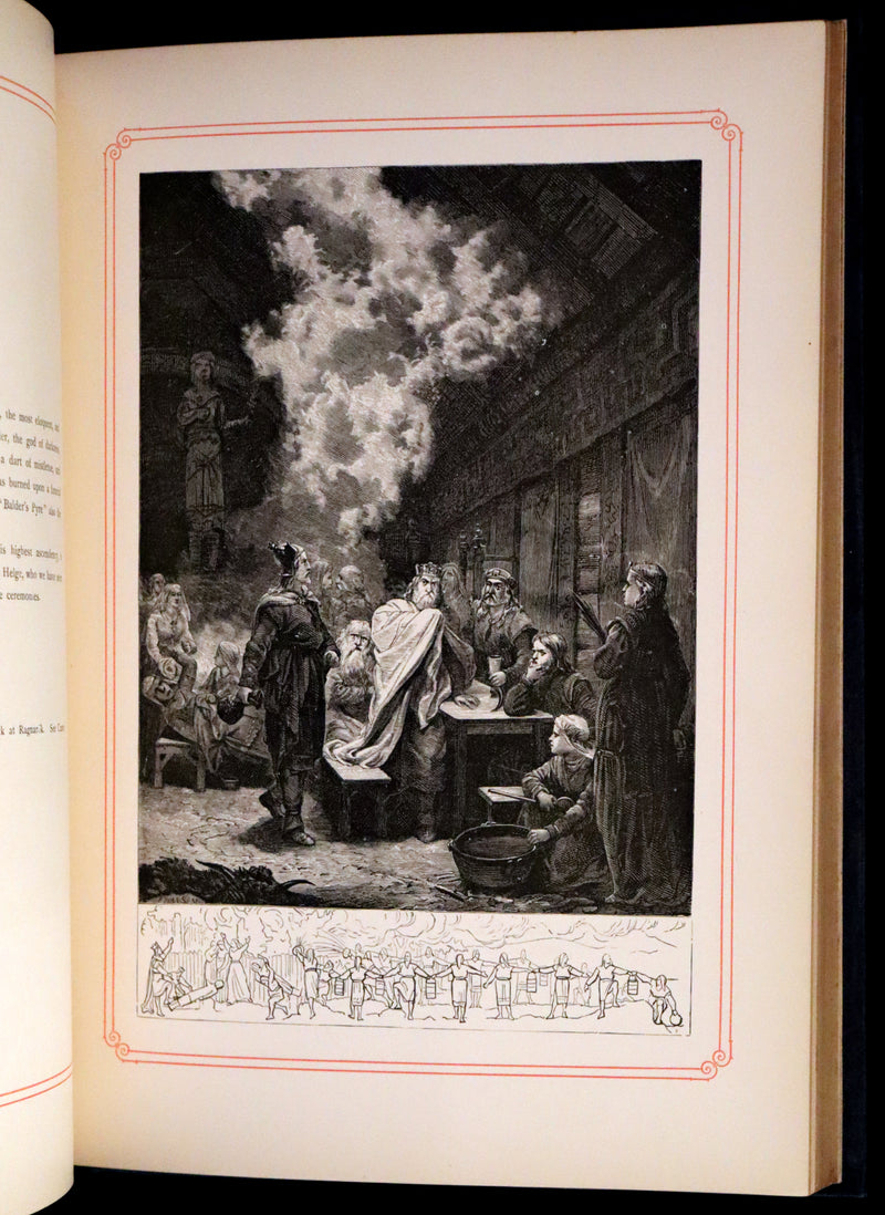1878 Rare First Edition- Frithiof's Saga, Illustrated Viking Tales of the North