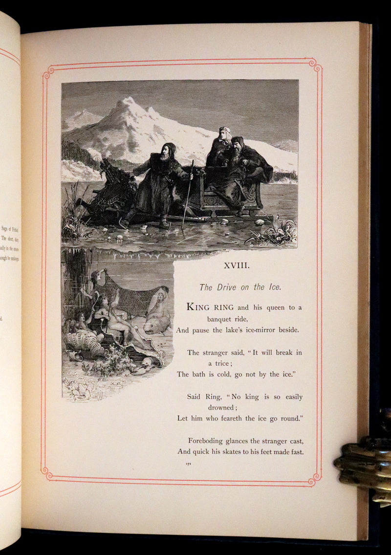 1878 Rare First Edition- Frithiof's Saga, Illustrated Viking Tales of the North