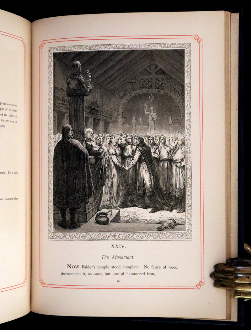 1878 Rare First Edition- Frithiof's Saga, Illustrated Viking Tales of the North