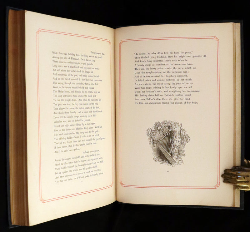 1878 Rare First Edition- Frithiof's Saga, Illustrated Viking Tales of the North