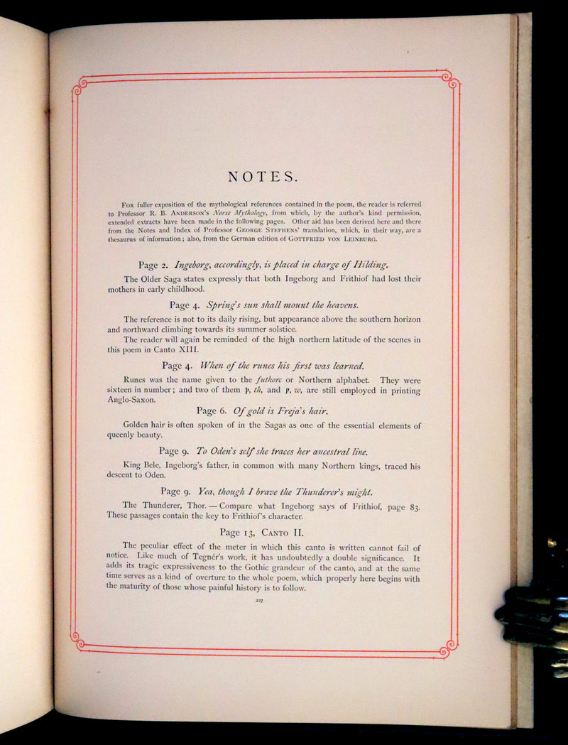 1878 Rare First Edition- Frithiof's Saga, Illustrated Viking Tales of the North