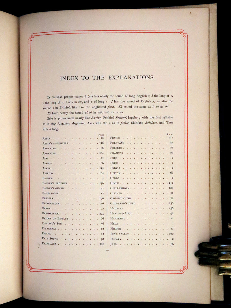 1878 Rare First Edition- Frithiof's Saga, Illustrated Viking Tales of the North