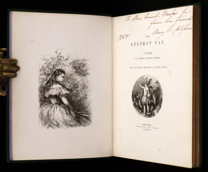 1867 Rare Book - The Culprit Fay by J. Rodman Drake Illustrated by A. Lumley