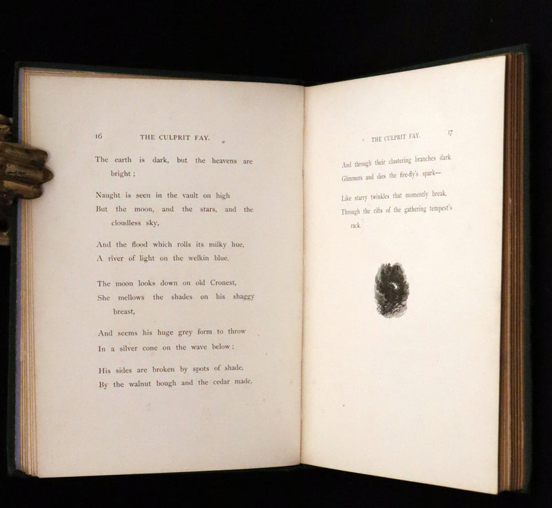 1867 Rare Book - The Culprit Fay by J. Rodman Drake Illustrated by A. Lumley