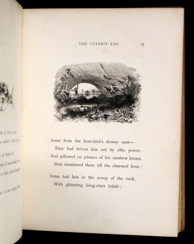1867 Rare Book - The Culprit Fay by J. Rodman Drake Illustrated by A. Lumley