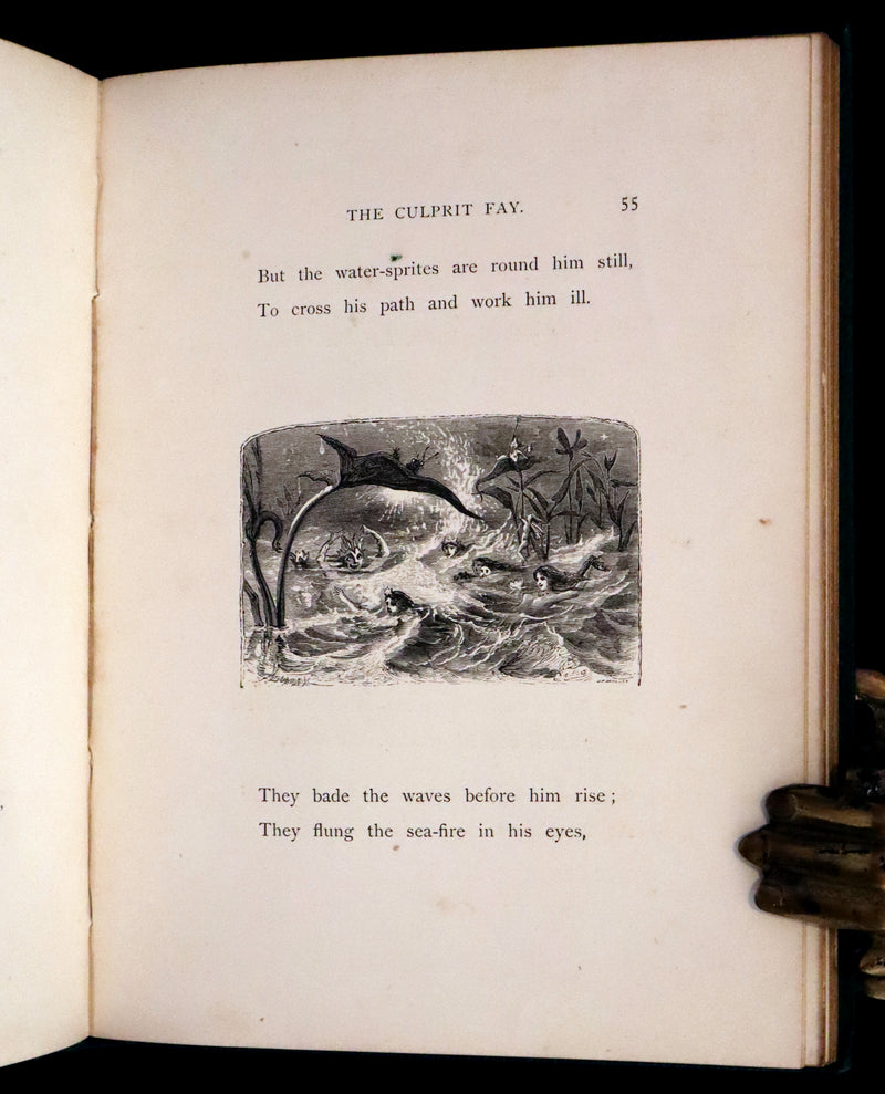 1867 Rare Book - The Culprit Fay by J. Rodman Drake Illustrated by A. Lumley