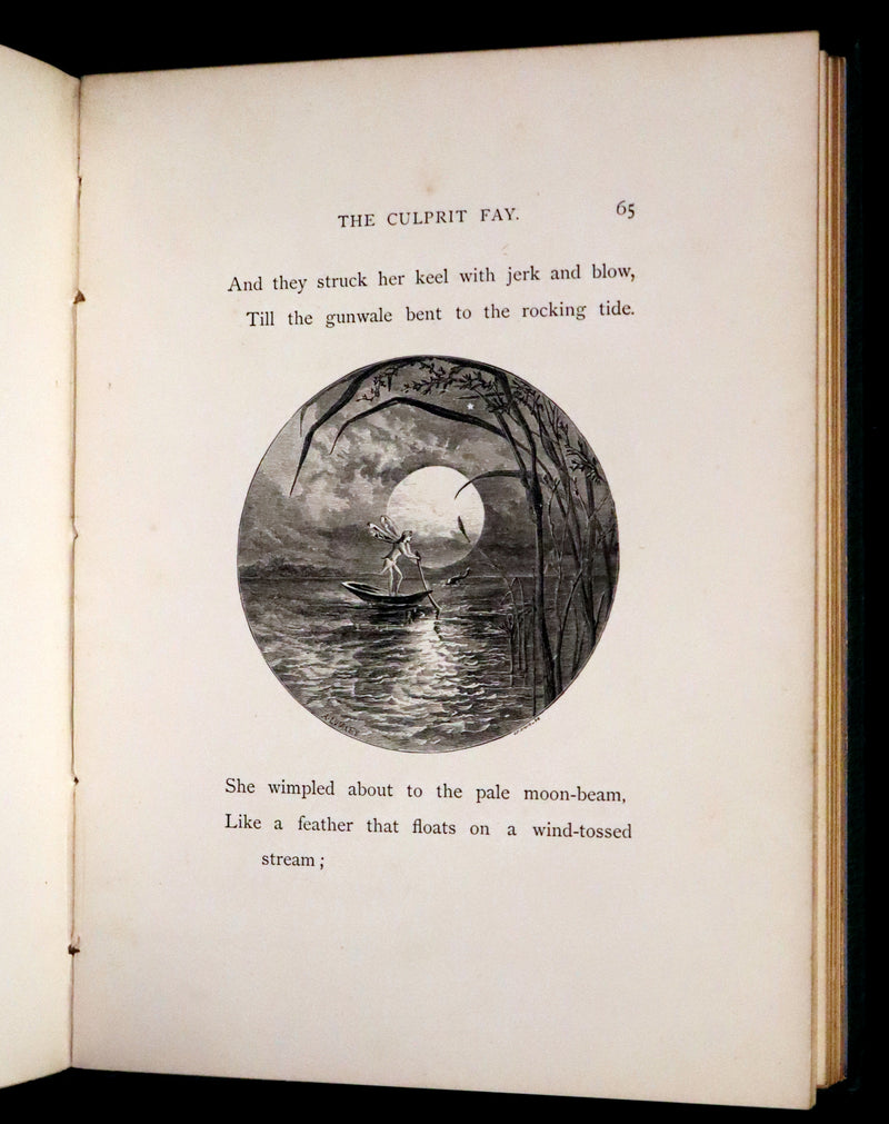 1867 Rare Book - The Culprit Fay by J. Rodman Drake Illustrated by A. Lumley