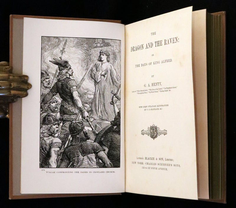1890 Rare Book - The Dragon and the Raven,The Days of King Alfred by G.A. Henty