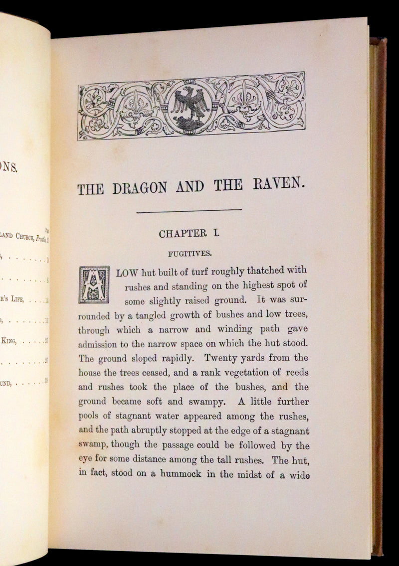 1890 Rare Book - The Dragon and the Raven,The Days of King Alfred by G.A. Henty