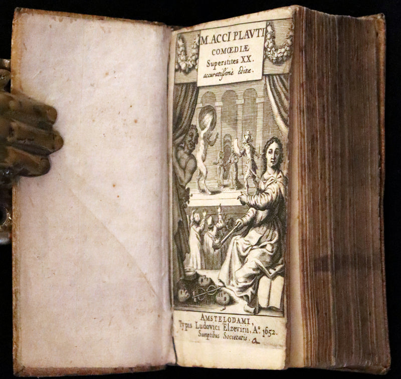 1652 Rare Vellum Latin Book - Plautus Plays, Plauti Comoediae Superstites XX