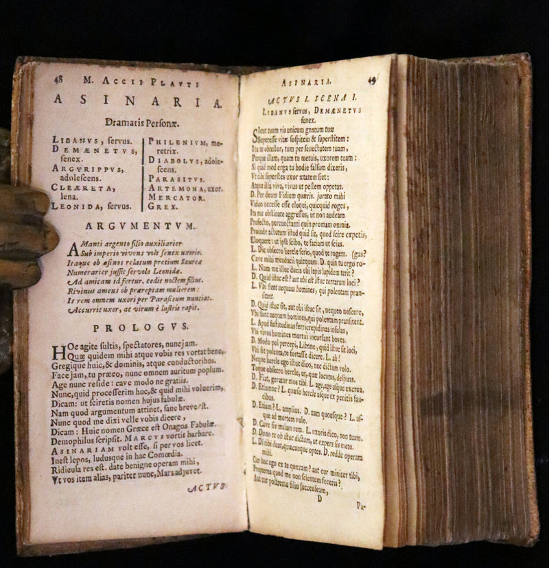 1652 Rare Vellum Latin Book - Plautus Plays, Plauti Comoediae Superstites XX
